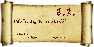 Básthy Krisztián névjegykártya